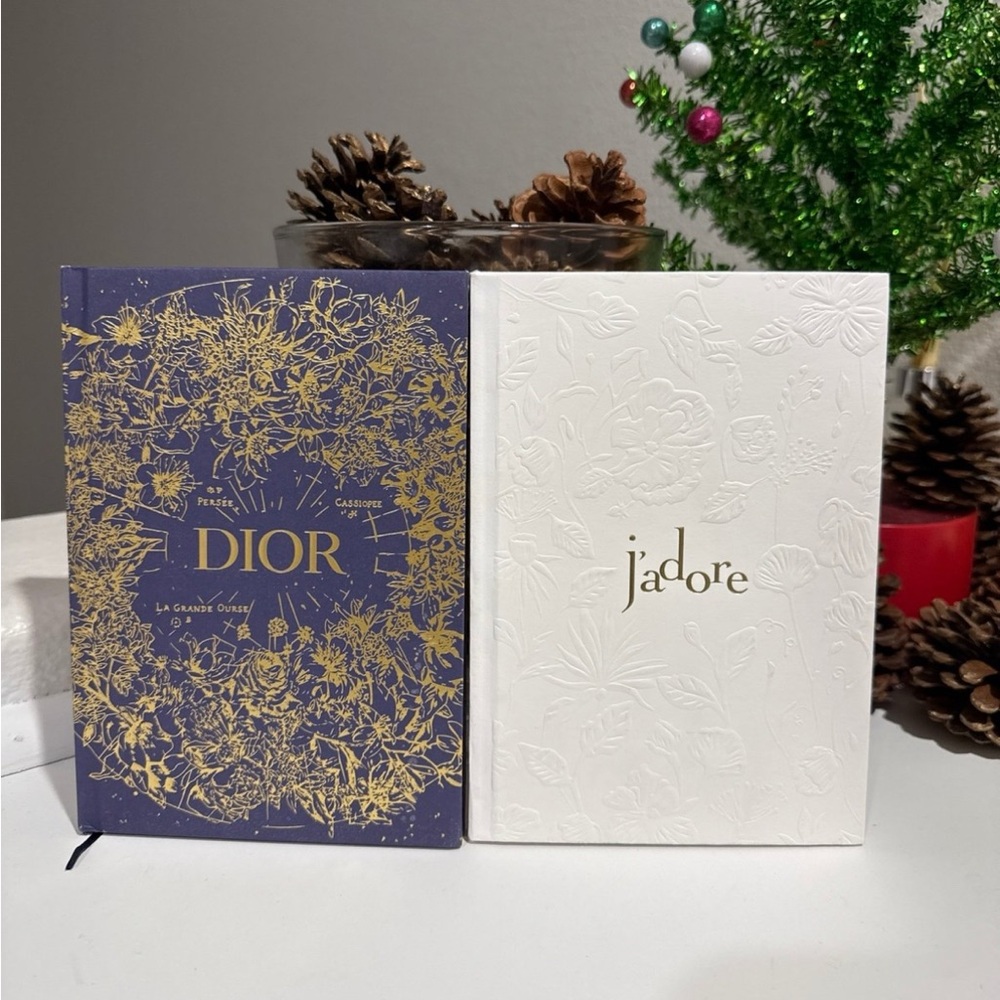 Dior GWP Floral Notebook Set - Purple and White